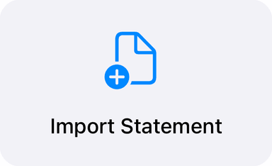 Import Statement tile on the home screen