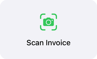 Scan Invoice tile on the home screen