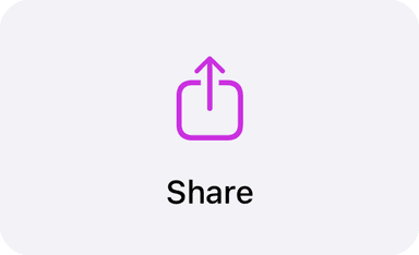 Share tile on the home screen